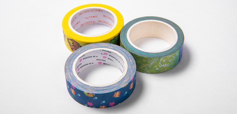 different paper core of washi tape