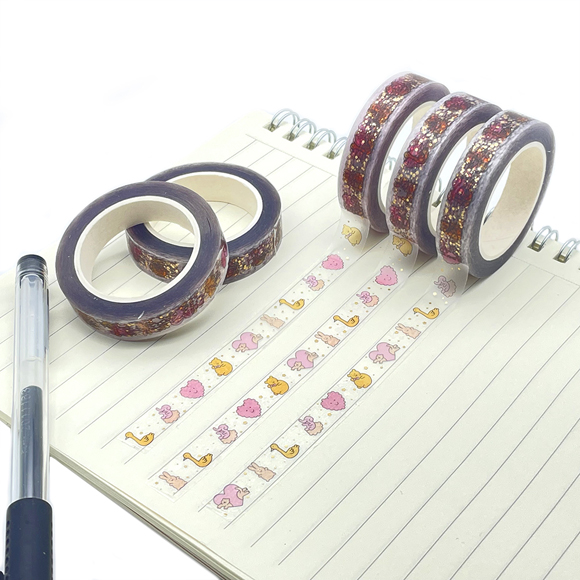 Dot Confetti Full Box Washi Tape with many foil colors 4