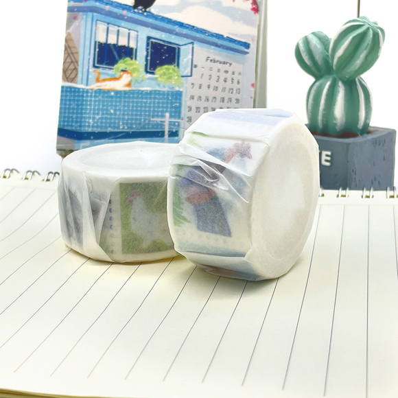 custom animated stamp washi tape 25mm x 5m from Chinese factory 1