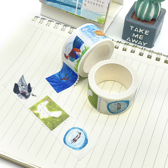 custom animated stamp washi tape 25mm x 5m from Chinese factory 2