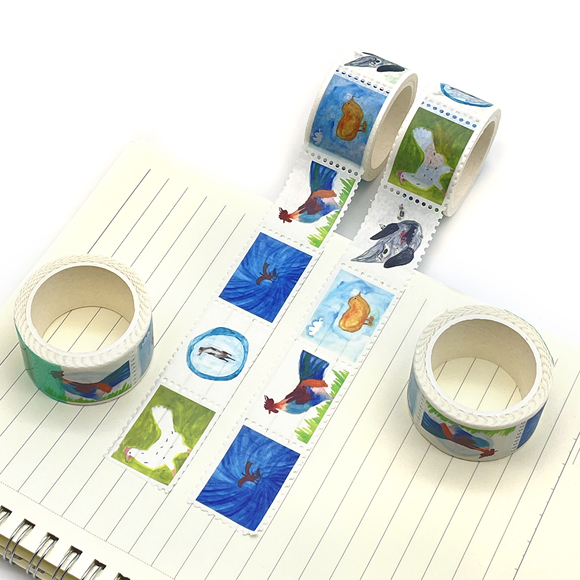 custom animated stamp washi tape 25mm x 5m from Chinese factory 5
