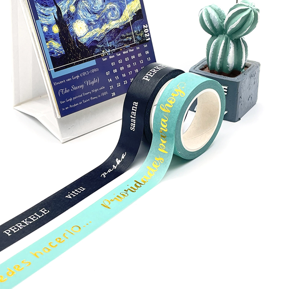 design your washi tape with colorful foil 4