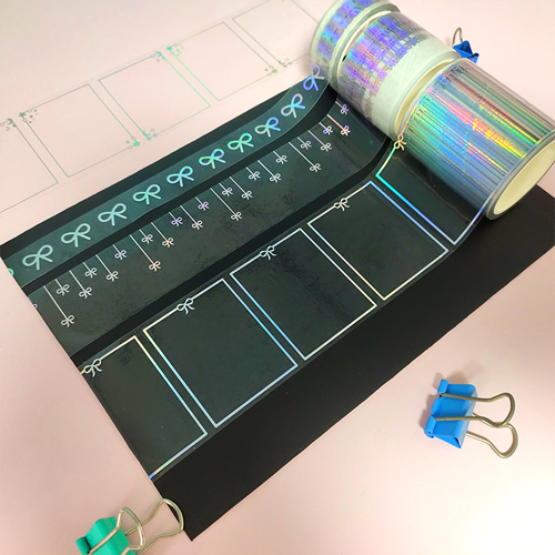 foiled perforated overlay clear tape with custimized size 1