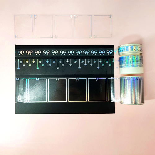 foiled perforated overlay clear tape with custimized size 2