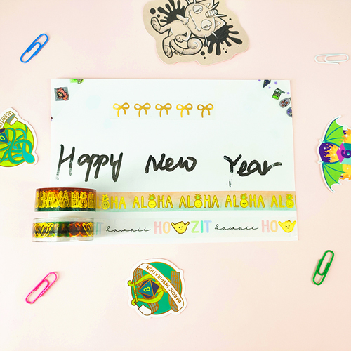 foiled perforated overlay clear tape with custimized size 3