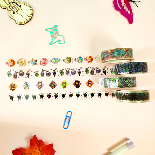 foiled perforated overlay clear tape with custimized size 6