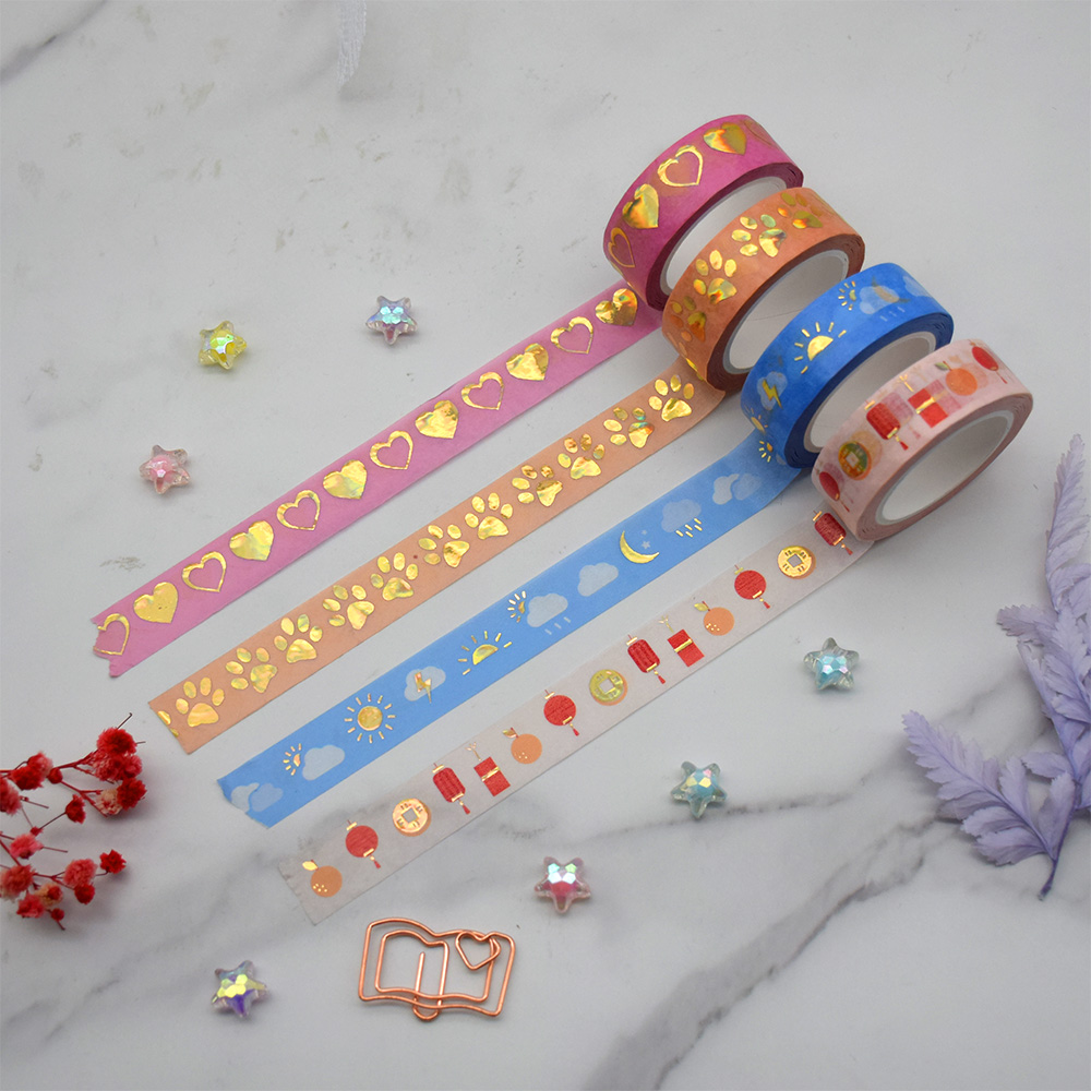 Raised Foil washi tape - Momowashi