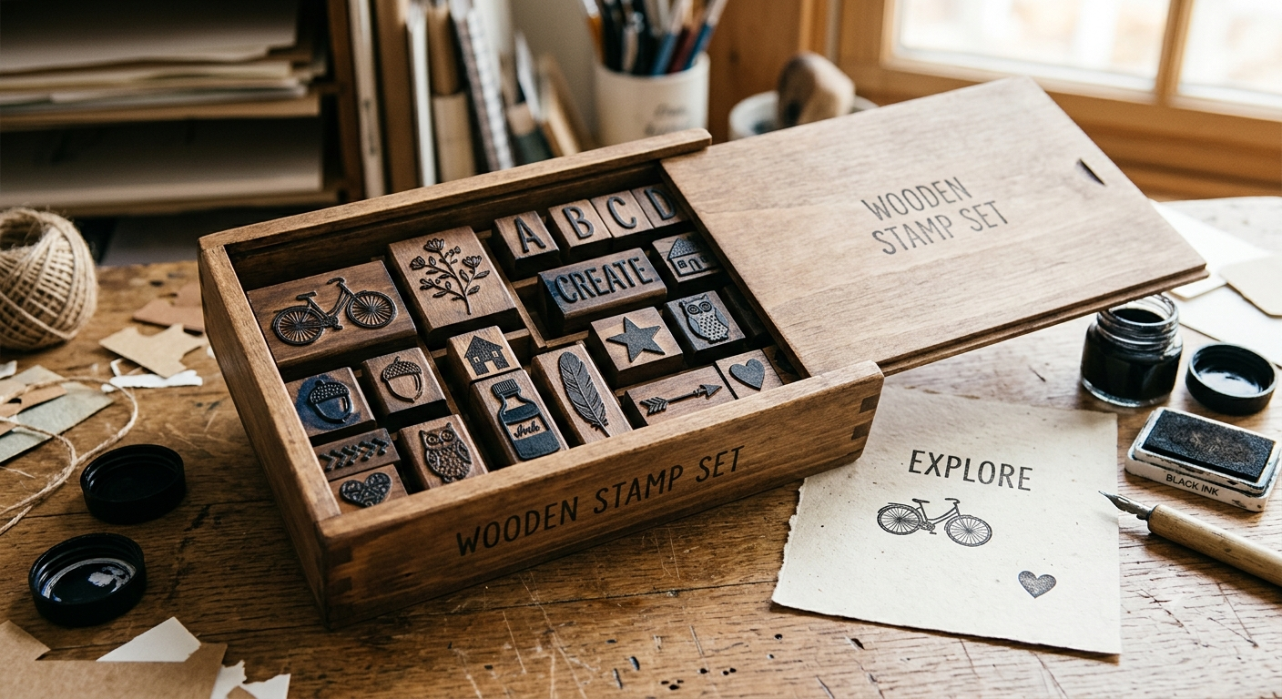 Wooden Stamp Set Momowashi.com